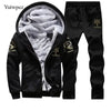 Conjunto de sudadera con capucha y pantalones de invierno cálidos