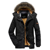 LASTOCEAN Mens Fur Lined Coat With Fur Hood