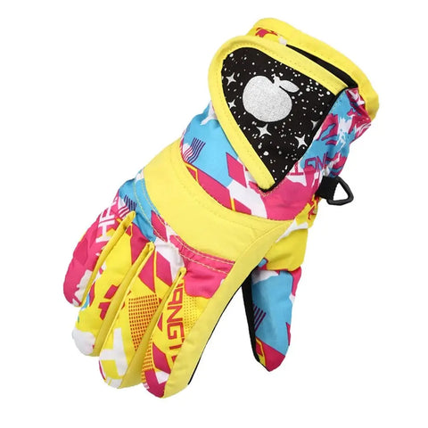 Nuevos guantes de nieve cálidos para niños, guantes de esquí para niños y niñas, manoplas para hacer snowboard a prueba de viento, impermeables, gruesos, guantes para mantener el calor, invierno imprescindible
