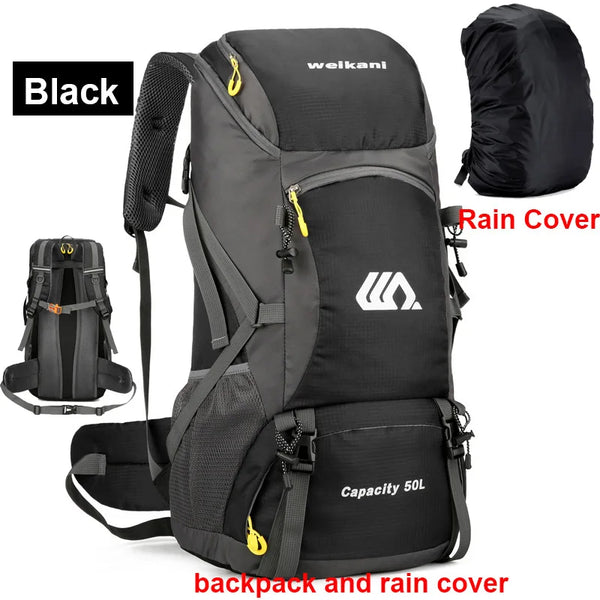 Mochila impermeable multiusos de 50 litros.