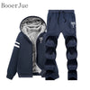 Conjunto de sudadera con capucha y pantalones de invierno cálidos