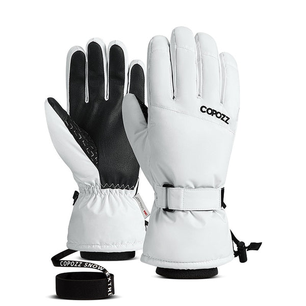 Белые лыжные перчатки COPOZZ