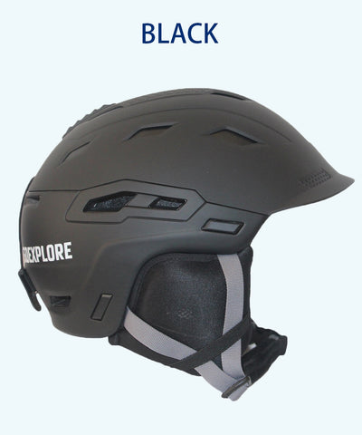 GOEXPLORE casco de snowboard blanco y negro mate