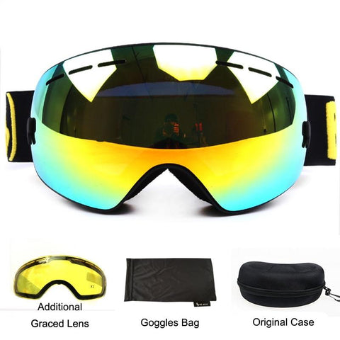 BE NICE Gafas de esquí antiniebla - sin marco