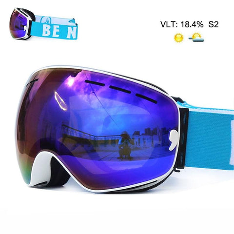 BE NICE Occhiali da snowboard senza cornice - UV400