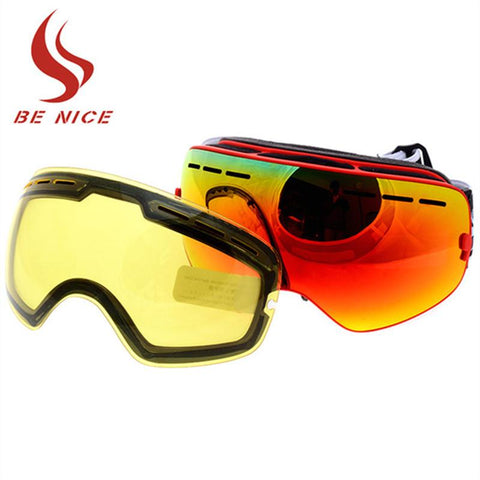 BE NICE Gafas de esquí con lentes de visión nocturna