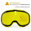 COPOZZ GOG-2181 Lens Yellow Graced Brightening Night Magnetic Lens Replacement for Ski Goggles