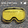 COPOZZ GOG-2181 عدسة استبدال العدسات المغناطيسية الليلية المضيئة باللون الأصفر لإضاءة نظارات التزلج