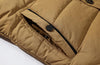 COVRIGE 남성 모피 후드 퀼팅 파카 다운 재킷