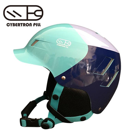 CYBERTRON PILL Casque de ski turquoise avec visière