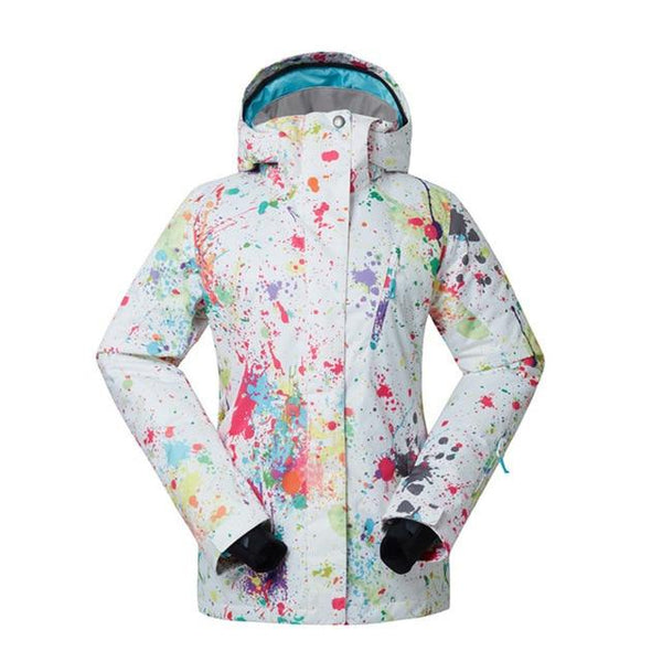 GSOU SNOW Красочная зимняя лыжная сноубордическая куртка - женская