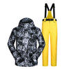MUTUSNOW Winter Mens Microfiber Jacket & Pants Set For Ski / Snowboard