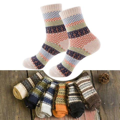 PEONFLY Vintage Merino Wool Socks