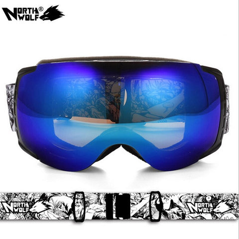 NORTH WOLF Ski Snowboard Mirror Lens Goggles