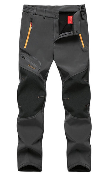 MAZEROUT Крупногабаритные мужские водонепроницаемые флисовые штаны на зиму