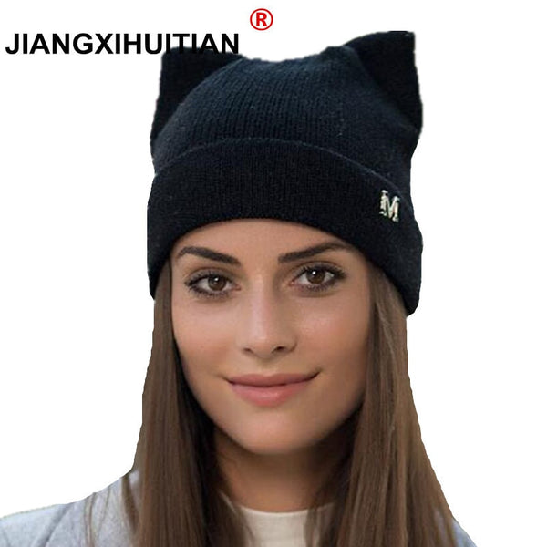Jiangxihuitian Beanie With Cat Ears - Women's