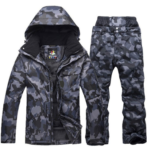 SAENSHING Ski / Snowboard Set - Black Camo - Mens