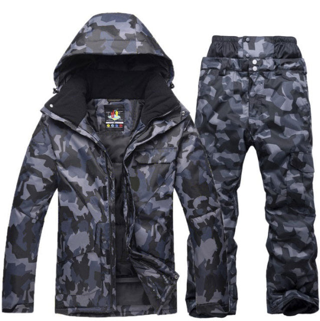camo ski gear Color 12 / XL