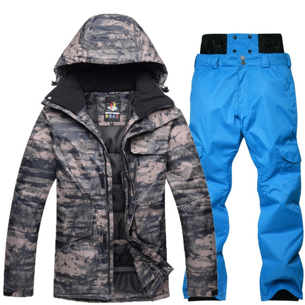 SAENSHING Ski / Snowboarding Set - Black Camo - Mens