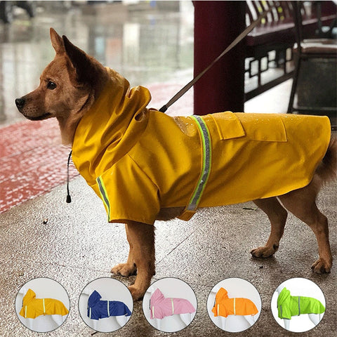 TJPBF เสื้อกันฝนสุนัขสีเหลือง