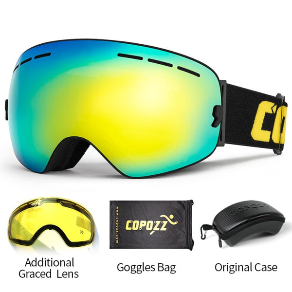 COPOZZ Ski Goggles with Cloudy Night Lens