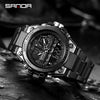 SANDA LED Digital Sports Dual Display Uhr