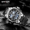 SANDA LED Digital Sports Dual Display Uhr