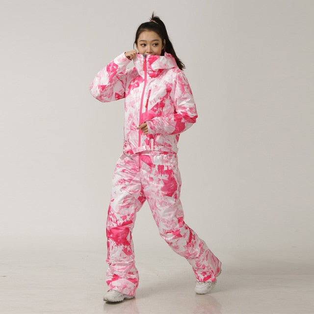 Pink snow on sale suit womens