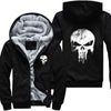 LUOGEN Punisher Skull Hoodie Mens