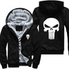 LUOGEN Punisher Skull Hoodie Mens