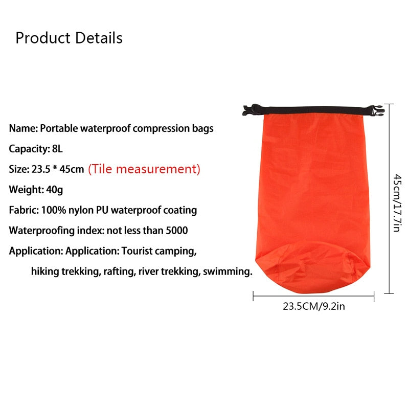 BUY AOLIKES 8L Nylon Portable Waterproof Dry Bag ON SALE NOW! - Cheap ...