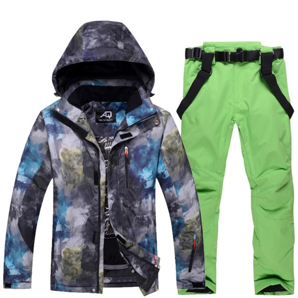 SAENSHING Completo da sci in denim / Pantaloni da snowboard in denim + Set giacca
