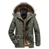 WOODVOICE Mens Fur Lined Coat With Fur Hood