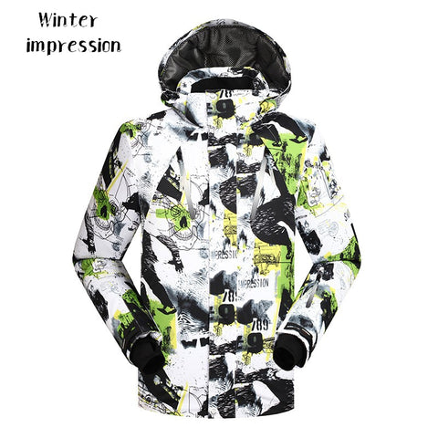 冬季印象透气滑雪单板夹克和裤子套装