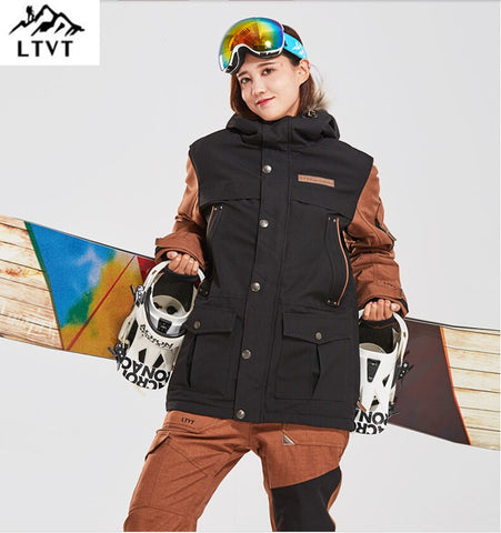 Conjunto de traje de esquí para mujer LTVT Slim Fit