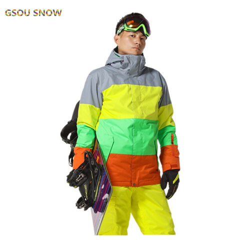 Chaqueta de snowboard de esquí de invierno cálido GSOU SNOW
