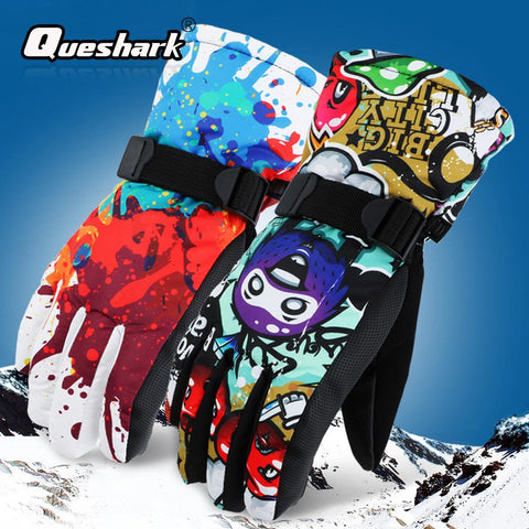 QUESHARK -30 Degrees Warmest Ski Gloves - Womens