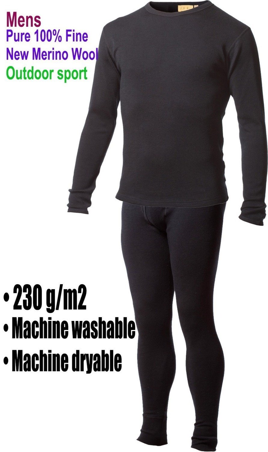 BUY SHEEP RUN Merino Wool Thermal Underwear Set ON SALE NOW