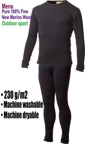 SHEEP RUN Merino Wool Thermal Underwear Set