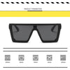 TOYEARN Square Sonnenbrille Damen